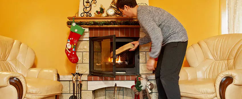 Rusted Metal Fireplace Restoration in Chester, Virginia